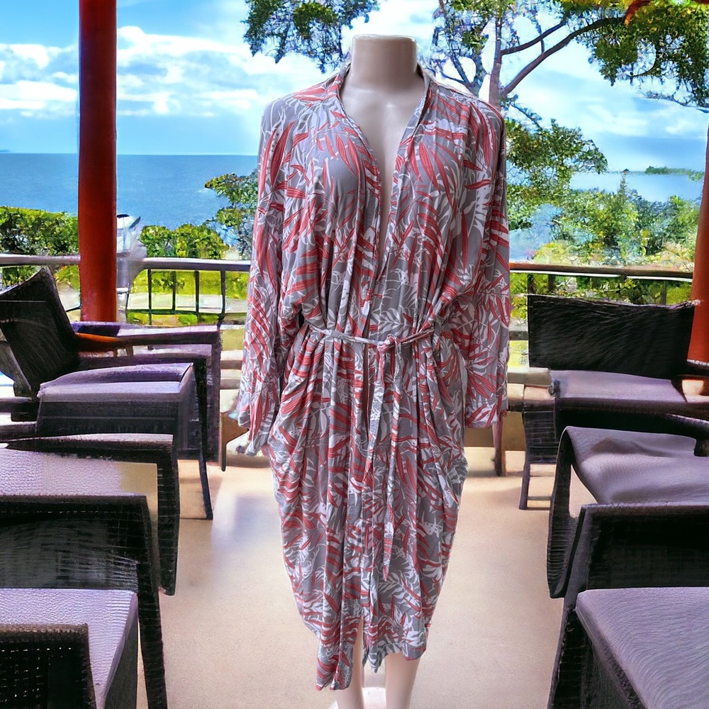 BailZen Palm Coral‎ Faun print Robe XL